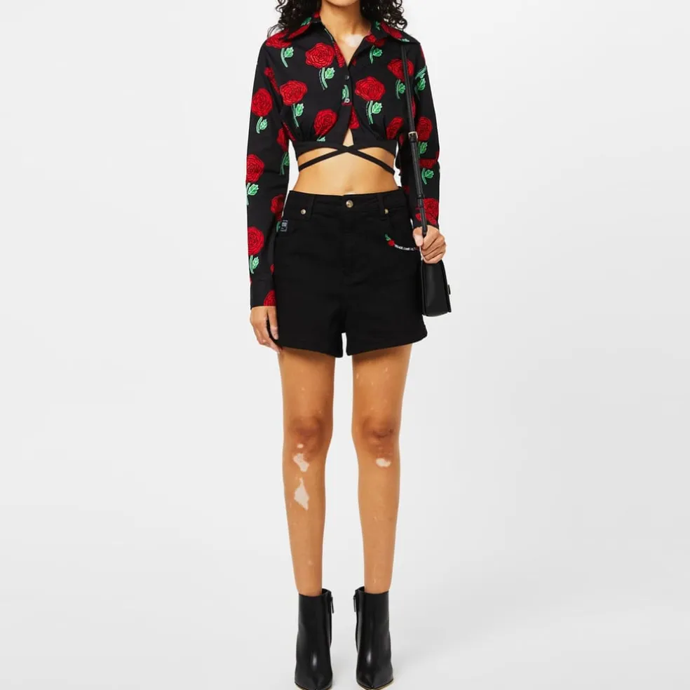 Versace Jeans Couture Vjc Rose Chino Shorts in Black