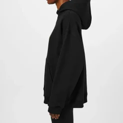 Versace Mdsa Oversize Fit Hooded Sweatshirt in Black