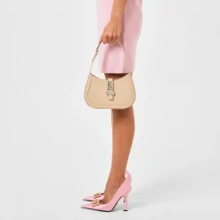 Versace Small Hobo Bag in Beige
