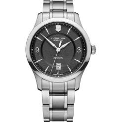 Victorinox Swiss Army Silver Mechanical 40mm Watch in Black