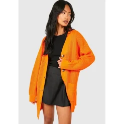 Violet Romance Rlax Ctre Cardi in Orange