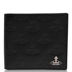 Vivienne Westwood Embossed Saturn Orb Wallet in Black