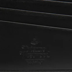 Vivienne Westwood Embossed Saturn Orb Wallet in Black