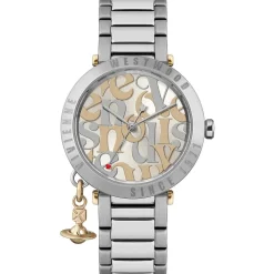 Vivienne Westwood Orb Logomania 32mm Stainless Steel Watch in Silver