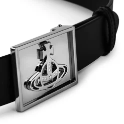 Vivienne Westwood Orb Square Belt in Black