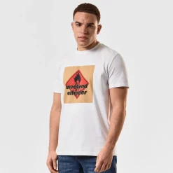 Weekend Offender Blue Line Graphic T-Shirt in White