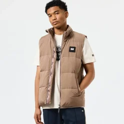 Weekend Offender Gordini Down Gilet in Brown