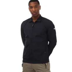 Weekend Offender Granville Pocket Nylon Overshirt in Navy