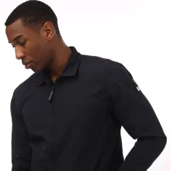 Weekend Offender Granville Pocket Nylon Overshirt in Navy