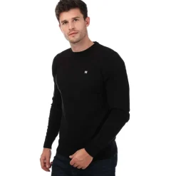 Weekend Offender Mens Argentina Cotton Crew Knit in Black