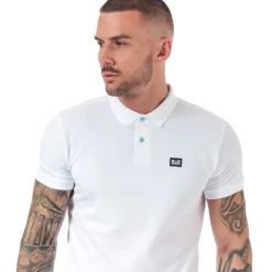 Weekend Offender Mens Barnum Polo Shirt in White