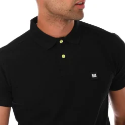 Weekend Offender Mens Barnum Polo Shirt in Black