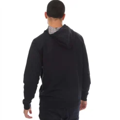 Weekend Offender Mens Justify Check Trim Hoody in Navy