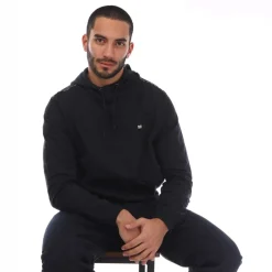 Weekend Offender Mens Justify Check Trim Hoody in Navy