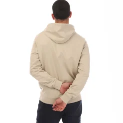 Weekend Offender Mens Justify Check Trim Hoody in Stone