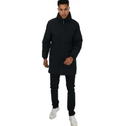 Weekend Offender Mens Saskatoon Long Jacket in Navy
