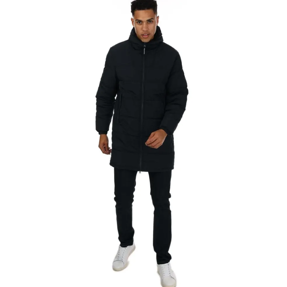 Weekend Offender Mens Saskatoon Long Jacket in Navy