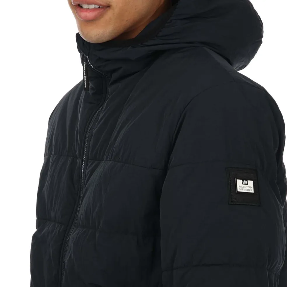 Weekend Offender Mens Saskatoon Long Jacket in Navy