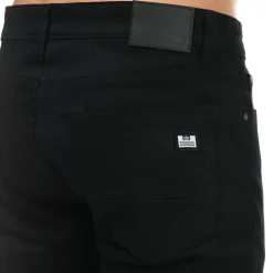 Weekend Offender Mens Tapered Fit Jeans in Black