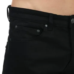 Weekend Offender Mens Tapered Fit Jeans in Black