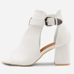 Wheres That From Block Boot in White