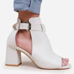 Wheres That From Block Boot in White