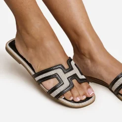 Wheres That From Flat Sndls in Black