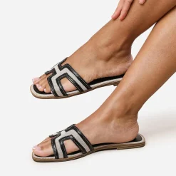 Wheres That From Flat Sndls in Black