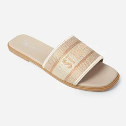 Wheres That From Slipon Sndls in Cream
