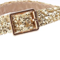 Wheres That From Strappy Mid High Block Heels in Gold