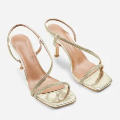 Wheres That From Strappy Snd in Gold