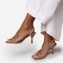 Wheres That From Strappy Snd in Gold