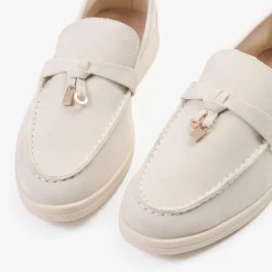 Wheres That From Suede Loafer in Cream