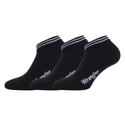 Wrangler 3 Pack of Trainer Liner Socks in Black