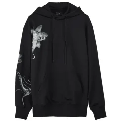Y-3 Graphic French Terry Hoodie in Black