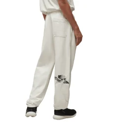 Y-3 Graphic French Terry Joggers in Off White