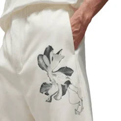 Y-3 Graphic French Terry Joggers in Off White