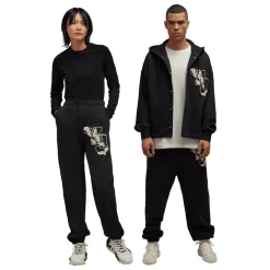 Y-3 Graphic French Terry Joggers in Black