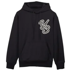 Y-3 Graphic Logo Hoodie in Black