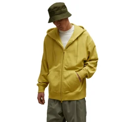 Y-3 Organic Cotton Terry Zip Hoodie in Yellow